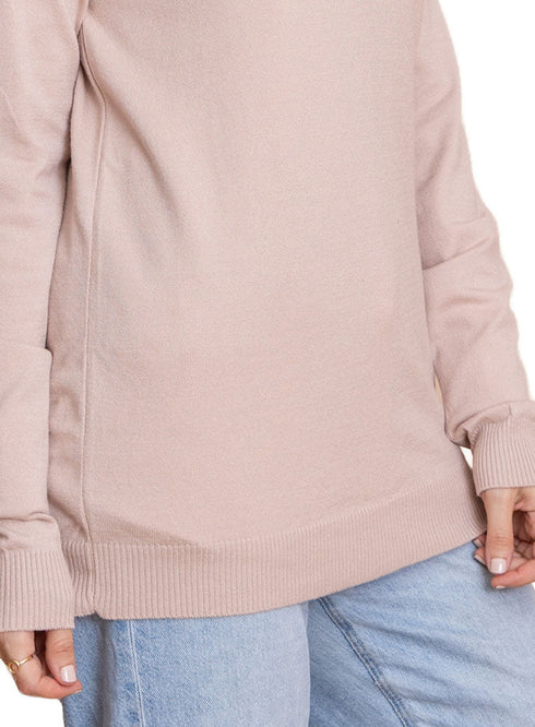 Latte Round Knit Pullover - Khotwh